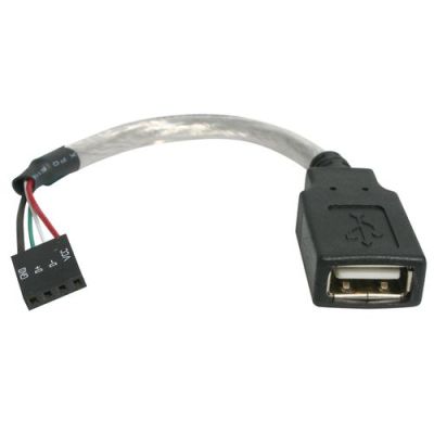 StarTech.com 15cm USB 2.0 Kabel USB A naar 4-pins Moederbord Aansluitkabel F/F, 0,152 m, Grijs