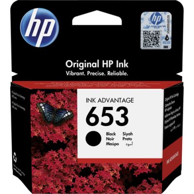 HP 653 originele Advantage zwarte inktcartridge, Normaal rendement, Inkt op pigmentbasis, 6 ml, 360
