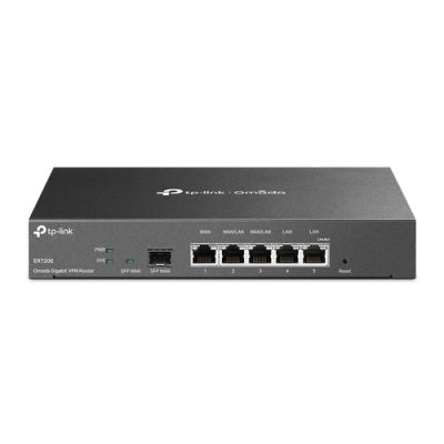 TP-Link TL-ER7206, Ethernet WAN, Gigabit Ethernet, Zwart