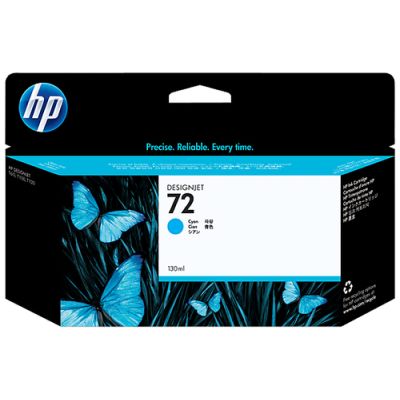 HP 72 cyaan DesignJet inktcartridge, 130 ml, Hoog (XL) rendement, Pigmentgebaseerde inkt, 130 ml, 1