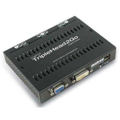Matrox TripleHead2Go Digital Edition, DVI, 3x DVI-I, 1x Dual-Link-DVI, 5040 x 1050 Pixels, Zwart, 14