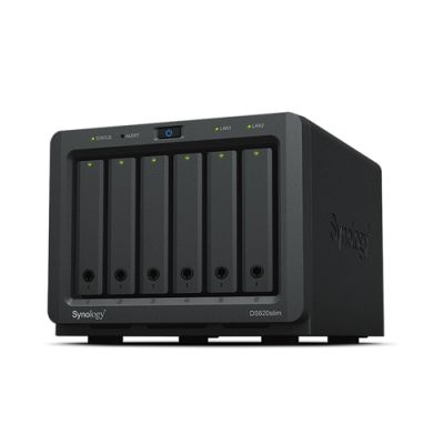 Synology DiskStation DS620SLIM, NAS, Desktop, Intel® Celeron®, J3355, 108 TB, Zwart