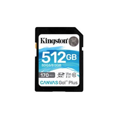 Kingston Technology Canvas Go! Plus, 512 GB, SD, Klasse 10, UHS-I, 170 MB/s, 90 MB/s