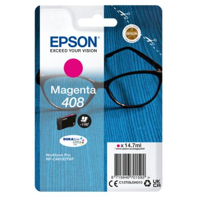 Epson Singlepack Magenta 408 DURABrite Ultra Ink, Normaal rendement, Inkt op pigmentbasis, 14,7 ml,