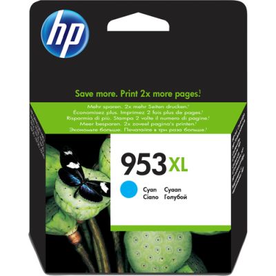 HP 953XL originele high-capacity cyaan inktcartridge, Hoog (XL) rendement, Inkt op pigmentbasis, 18