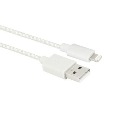 ACT AC3092, 1 m, Lightning, USB A, Mannelijk, Mannelijk, Wit