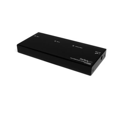 StarTech.com 2-poorts HDM-splitter en signaalversterker, HDMI, 2x HDMI, 1920 x 1200 Pixels, Zwart, S