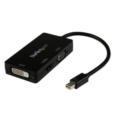 StarTech.com A/V-reisadapter: 3-in-1 Mini DisplayPort naar VGA DVI- of HDMI-converter, 0,15 m, Mini