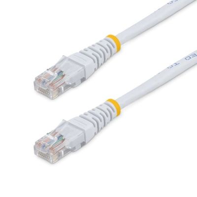 StarTech.com 15 m Cat5e Gegoten RJ45 UTP Netwerkkabel Wit, 15 m, Cat5e, U/UTP (UTP), RJ-45, RJ-45