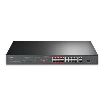 TP-Link TL-SL1218P, Unmanaged, Gigabit Ethernet (10/100/1000), Power over Ethernet (PoE), Rack-monta