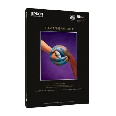 Epson Velvet Fine Art Paper, DIN A3+, 260g/m², 20 Vel, Inkjetprinten, A3+ (330x483 mm), 20 vel, 260