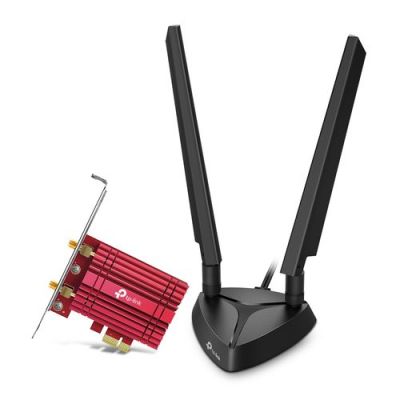 TP-Link Archer TXE75E, Intern, Draadloos, PCI Express, WLAN / Bluetooth, 5400 Mbit/s, Zwart, Rood