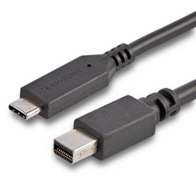 StarTech.com 1,8 m USB-C naar Mini DisplayPort-kabel 4K 60Hz zwart, 1,8 m, USB Type-C, Mini DisplayP