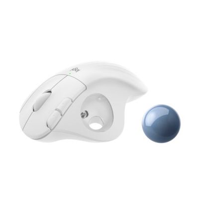 Logitech ERGO M575 for Business, Rechtshandig, Trackball, RF-draadloos + Bluetooth, 2000 DPI, Wit