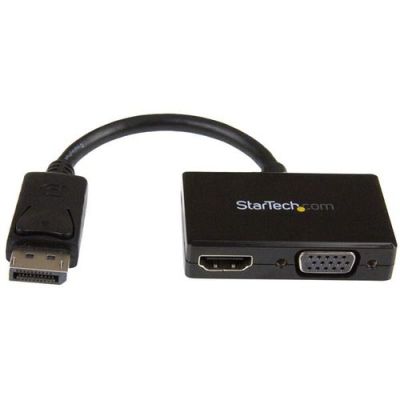 StarTech.com A/V-reisadapter: 2-in-1 DisplayPort naar HDMI of VGA, 0,15 m, 1920 x 1200 Pixels, 1080p