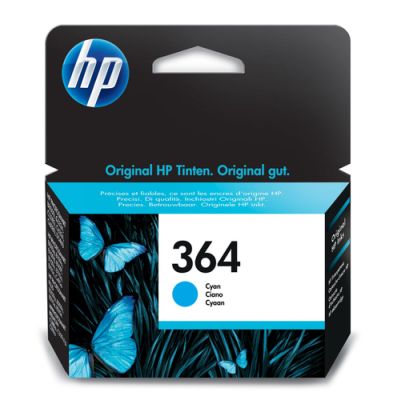 HP 364 originele cyaan inktcartridge, Normaal rendement, Pigmentgebaseerde inkt, 300 pagina's, 1 stuk(s)
