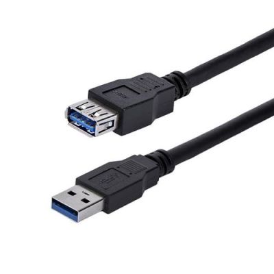 StarTech.com 1m SuperSpeed USB 3.0 Verlengkabel A naar A Zwart M/F, 1 m, USB A, USB A, USB 3.2 Gen 1