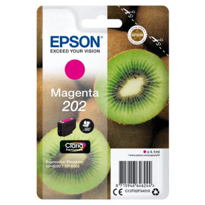 Epson Kiwi Singlepack Magenta 202 Claria Premium Ink, Normaal rendement, Inkt op pigmentbasis, 4,1 m