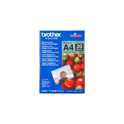 Brother A4 glanzend papier, 260 g/m², A4, Blauw, Rood, 20 vel, 265 µm, 100 jaar