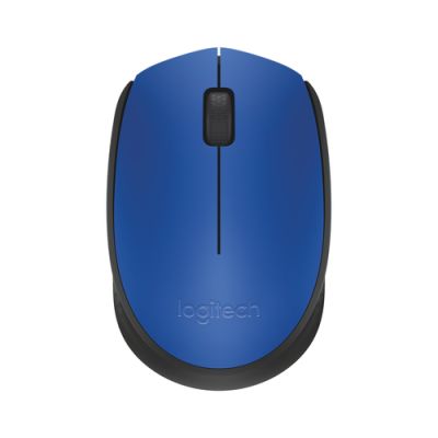 Logitech M171 Blue-K, Ambidextrous, Optisch, RF Draadloos, 1000 DPI, Blauw