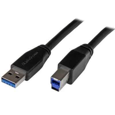 StarTech.com Actieve USB 3.0 USB-A naar USB-B kabel 5m USB 3.1 (Gen1) 5Gbps verlengkabel, 5 m, USB A