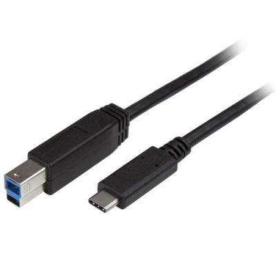 StarTech.com USB315CB2M, 2 m, USB C, USB B, USB 3.2 Gen 1 (3.1 Gen 1), Mannelijk/Mannelijk, Zwart