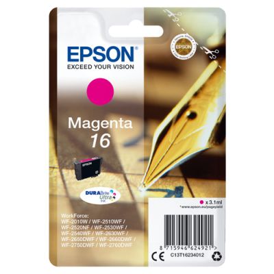 Epson Pen and crossword Singlepack Magenta 16 DURABrite Ultra Ink, Normaal rendement, Inkt op pigmen