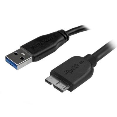 StarTech.com Dunne micro USB 3.0-kabel 2 m, 2 m, USB A, Micro-USB B, USB 3.2 Gen 1 (3.1 Gen 1), Mann