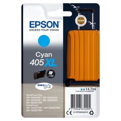 Epson Singlepack Cyan 405XL DURABrite Ultra Ink, Hoog (XL) rendement, Inkt op pigmentbasis, 14,7 ml,
