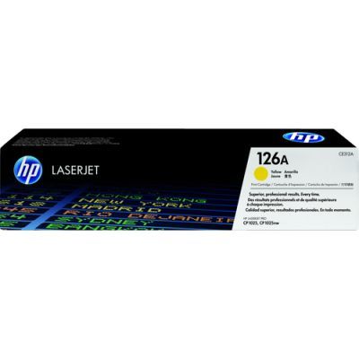 HP 126A originele gele LaserJet tonercartridge, 1000 pagina's, Geel, 1 stuk(s)