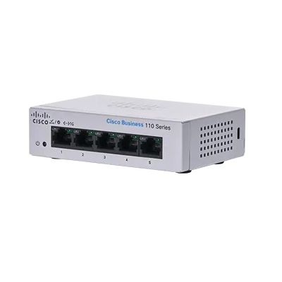 Cisco CBS110, Unmanaged, L2, Gigabit Ethernet (10/100/1000), Full duplex, Rack-montage, 1U