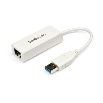 StarTech.com USB 3.0 naar gigabit Ethernet NIC netwerkadapter - wit, Bedraad, USB, Ethernet, 5000 Mb