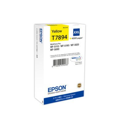 Epson Ink Cartridge XXL Yellow, Extra (Super) hoog rendement, Inkt op pigmentbasis, 1 stuk(s)