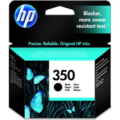 HP 350 originele zwarte inktcartridge, Normaal rendement, Inkt op pigmentbasis, 200 pagina's, 1 stuk(s)