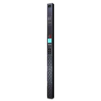 APC Rack PDU, Metered, ZeroU, 16A, 230V, (18x) C13 & (2x) C19, Gemeten, 0U, Verticaal, Zwart, 20 AC-