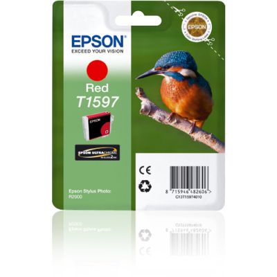 Epson T1597 Red, Inkt op pigmentbasis, 17 ml, 1200 pagina's, 1 stuk(s)