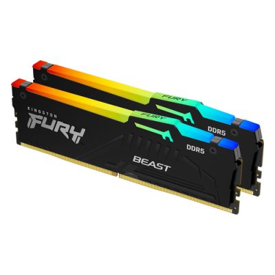Kingston Technology FURY Beast RGB, 16 GB, 2 x 8 GB, DDR5, 5600 MHz, 288-pin DIMM