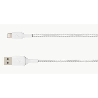 Lightning to USB-A Cable Braid 2M White
