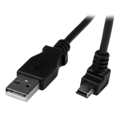 StarTech.com 2 m mini USB-kabel A-naar-mini-B met neerwaartse hoek, 2 m, USB A, Mini-USB B, USB 2.0,