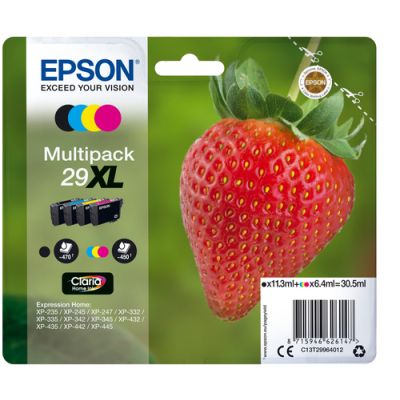 Epson Strawberry Multipack 4-colours 29XL Claria Home Ink, 11,3 ml, 6,4 ml, 470 pagina's, 450 pagina