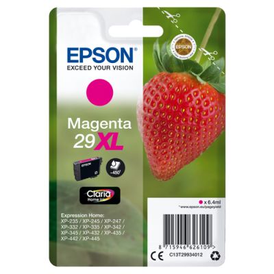 Epson Strawberry Singlepack Magenta 29XL Claria Home Ink, Hoog (XL) rendement, Inkt op pigmentbasis,