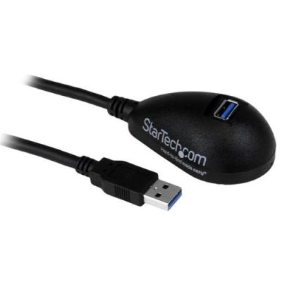 StarTech.com 1,5 m zwarte Desktop SuperSpeed USB 3.0 verlengkabel A naar A M/F, 1,5 m, USB A, USB A,