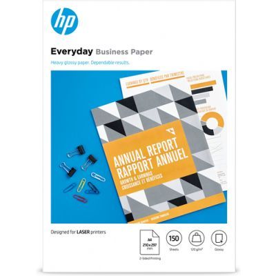 HP Everyday Business Paper, Glossy, 120 g/m2, A4 (210 x 297 mm), 150 sheets, Laserprinten, A4 (210x2