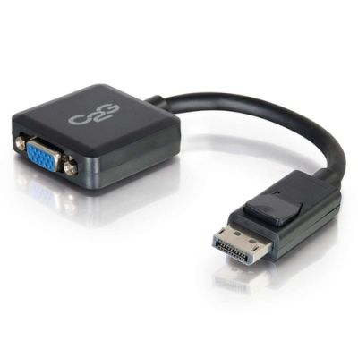 C2G 8in DisplayPort™ mannelijk naar VGA vrouwelijk actieve adapterconverter – Zwart, 0,2 m, DisplayPort, VGA, Mannelijk, Vrouwelijk, Recht