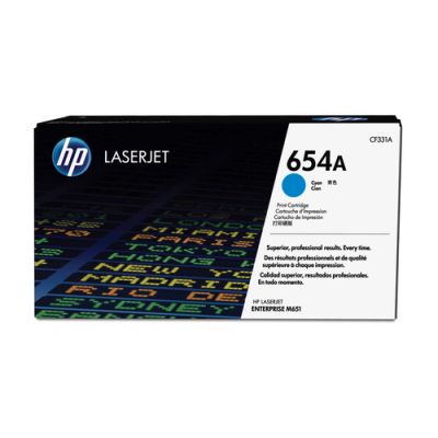 HP 654A originele cyaan LaserJet tonercartridge, 15000 pagina's, Cyaan, 1 stuk(s)