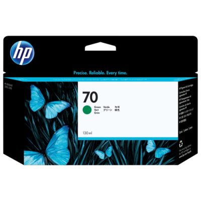 HP 70 groene inktcartridge, 130 ml, Inkt op pigmentbasis, 130 ml, 1 stuk(s)