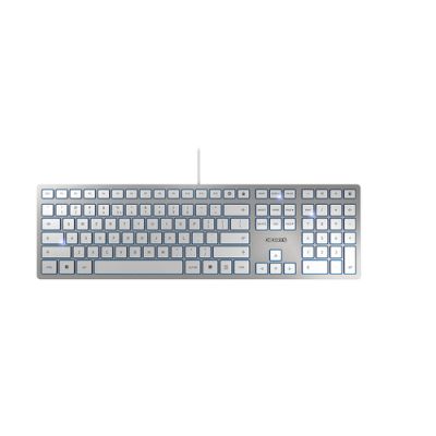 Cherry KC 6000 Slim Silver USB Corded Keyboard EU Layout