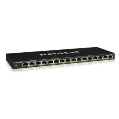 NETGEAR GS316P, Unmanaged, Gigabit Ethernet (10/100/1000), Full duplex, Power over Ethernet (PoE), O