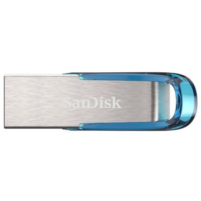 SanDisk Ultra Flair, 64 GB, USB Type-A, 3.2 Gen 1 (3.1 Gen 1), 150 MB/s, Zonder dop, Blauw, Zilver