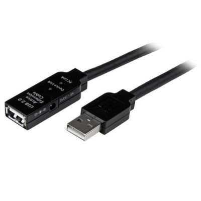 StarTech.com 35m USB 2,0 Actieve Verlengkabel M/F, 35 m, USB A, USB A, USB 2.0, Mannelijk/Vrouwelijk